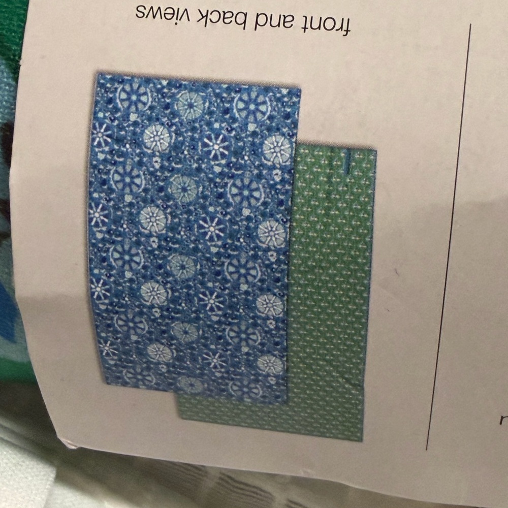 RHODE Reversible Blue and Green Patterned Women's beach blanket/scarf